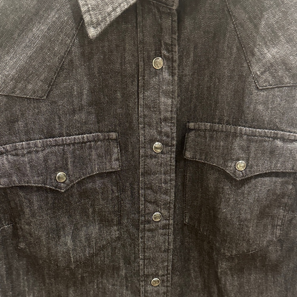 Lauren Ralph Lauren Black Button-Down Western Shirt - Picture 4 of 4